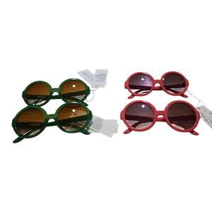 Janie and jack sunglasses kids size 4 and up pink amd green